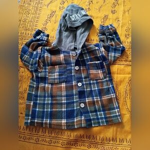 Kids Fleece Jacket with 'Stay Wild' Embroidery 3/6 Months